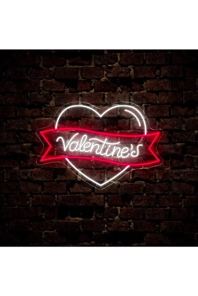 Twins Led Aydınlatma Valentine's Yazılı ve Şekilli Neon Tabela - Resim 2