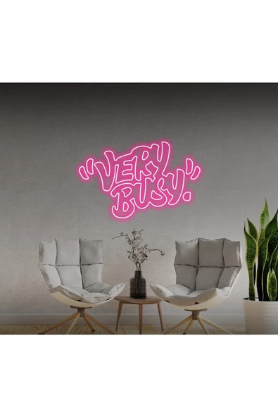 Twins Led Aydınlatma "VERY BUSY" Yazılı Neon Tabela ürün görseli 1