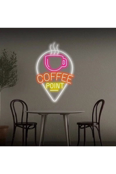Twins Led Aydınlatma COFFEE POINT Yazılı ve Şekilli Neon Tabela