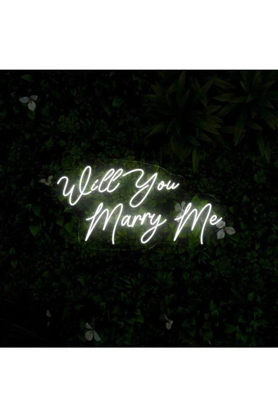 Twins Led Aydınlatma Will You Marry Me Yazılı Neon Tabela - Resim 2
