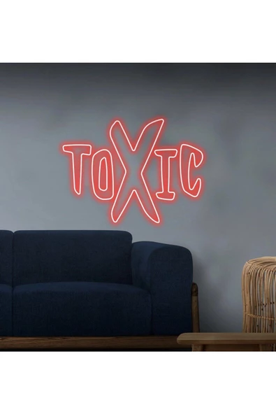 Twins Led Aydınlatma TOXIC Yazılı Neon Tabela