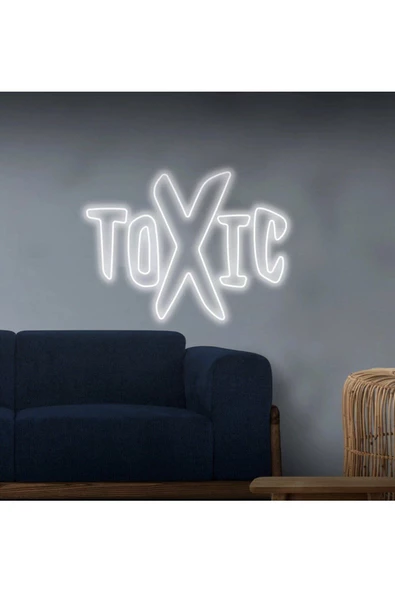 Twins Led Aydınlatma TOXIC Yazılı Neon Tabela