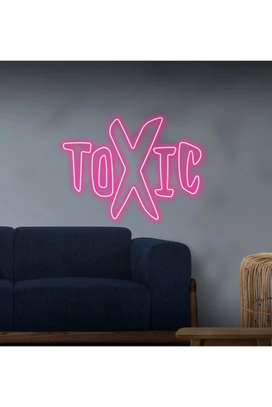 Twins Led Aydınlatma TOXIC Yazılı Neon Tabela ürün görseli 1
