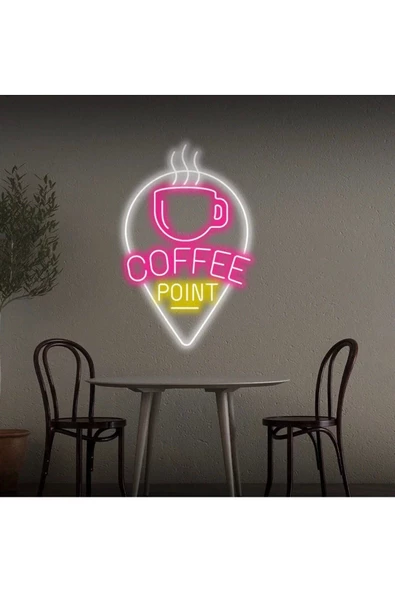 Twins Led Aydınlatma COFFEE POINT Yazılı ve Şekilli Neon Tabela ürün görseli