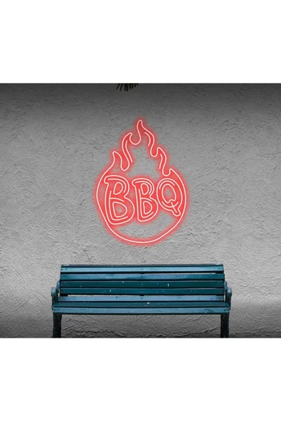 Twins Led Aydınlatma BBQ Yazılı ve Şekilli Neon Tabela