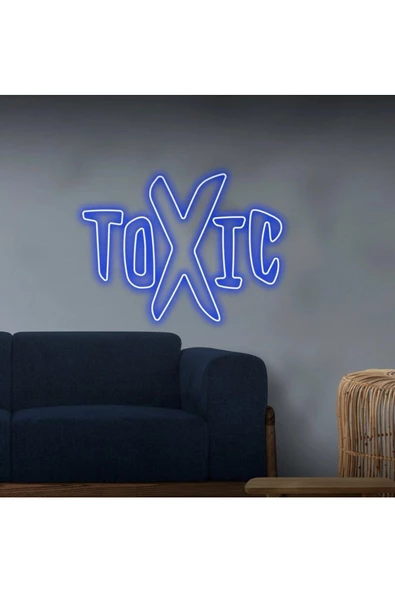Twins Led Aydınlatma TOXIC Yazılı Neon Tabela ürün görseli 1