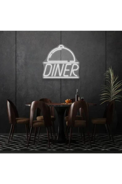 Twins Led Aydınlatma Restoranlara Özel Diner Yazılı ve Şekilli Neon Tabela - 1