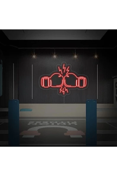 Twins Led Aydınlatma Boks Eldiveni Figürlü Neon Tabela