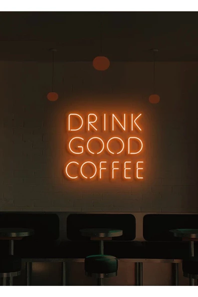 Twins Led Aydınlatma DRINK GOOD COFFEE Yazılı Neon Tabela - 1