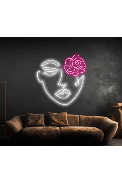 Twins Led Aydınlatma Aesthetic Kadın Silüet Neon Tabela ürün görseli 1