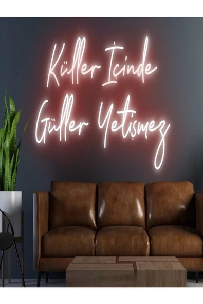 Twins Led Aydınlatma Küller İçinde Güller Yetişmez Yazılı Neon Tabela ürün görseli