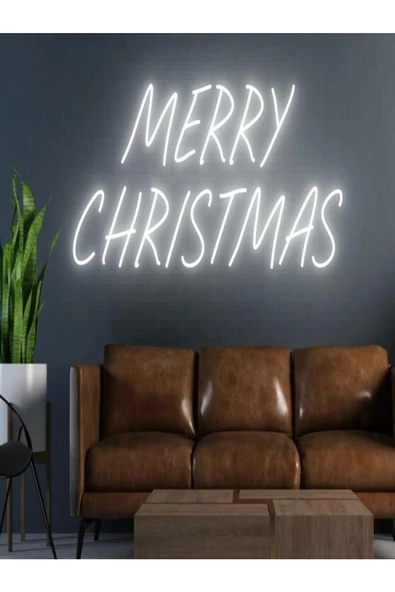 Twins Led Aydınlatma MERRY CHRISTMAS Yazılı Neon Tabela