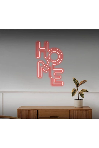 Twins Led Aydınlatma HOME Yazılı Neon Tabela