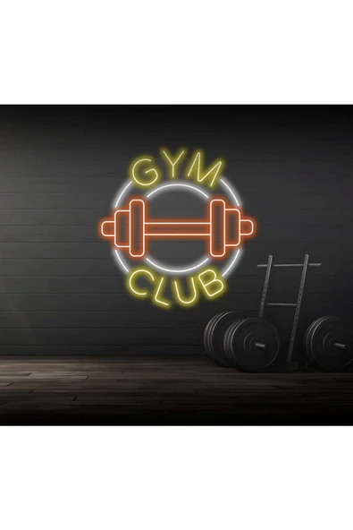 Twins Led Aydınlatma GYM CLUB Yazılı ve Şekilli Neon Tabela