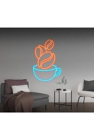Twins Led Aydınlatma Kahve Fincanı Şekilli Neon Tabela ürün görseli 1