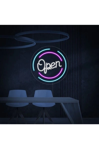 Twins Led Aydınlatma OPEN Yazılı Neon Tabela ürün görseli 1