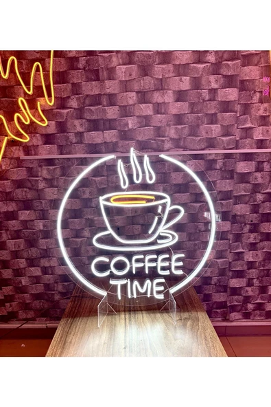 Twins Led Aydınlatma COFFEE TIME Yazılı Neon Tabela - Resim 5