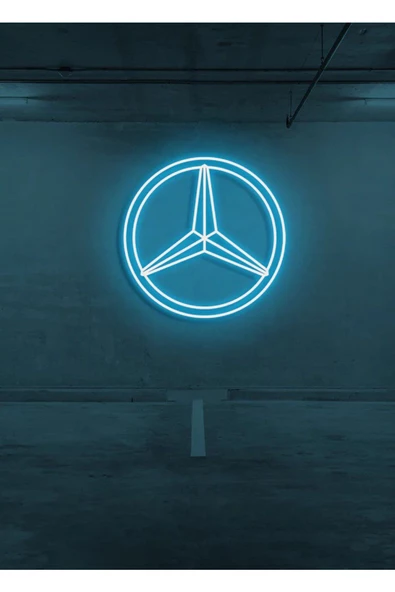 Twins Led Aydınlatma Rent A Carlara Özel Mercedes Logo Neon Tabela ürün görseli 1