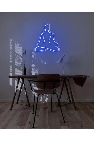 Twins Led Aydınlatma Yoga Yapan İnsan Figürlü Neon Tabela ürün görseli 1