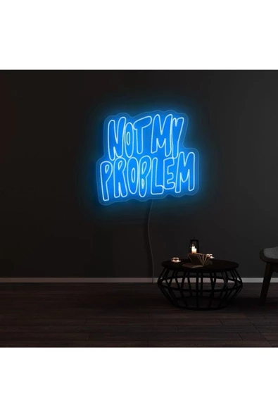 Twins Led Aydınlatma NOT MY PROBLEM Yazılı Neon Tabela ürün görseli 1