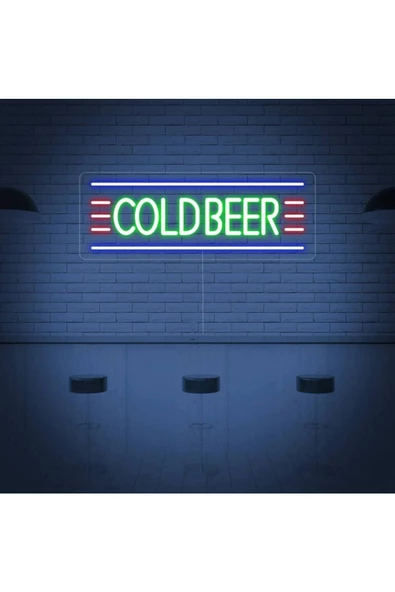 Twins Led Aydınlatma COLD BEER Yazılı Neon Tabela ürün görseli 1
