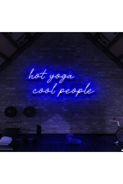 Twins Led Aydınlatma Hot Yoga Cool People Yazılı Neon Tabela