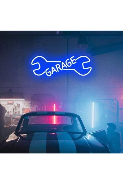Twins Led Aydınlatma GARAGE Yazılı ve Şekilli Neon Tabela ürün görseli 1