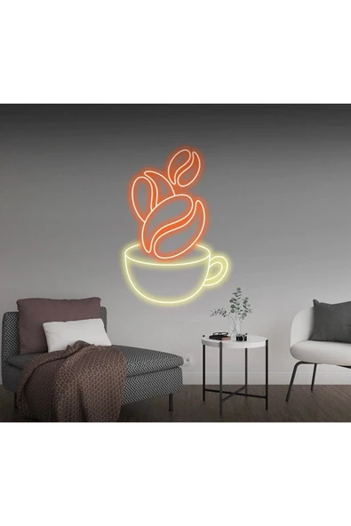 Twins Led Aydınlatma Kahve Fincanı Şekilli Neon Tabela ürün görseli