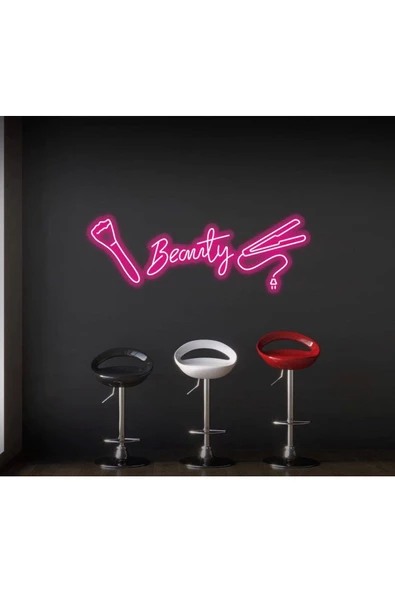 Twins Led Aydınlatma Beauty Yazılı ve Şekilli Neon Tabela