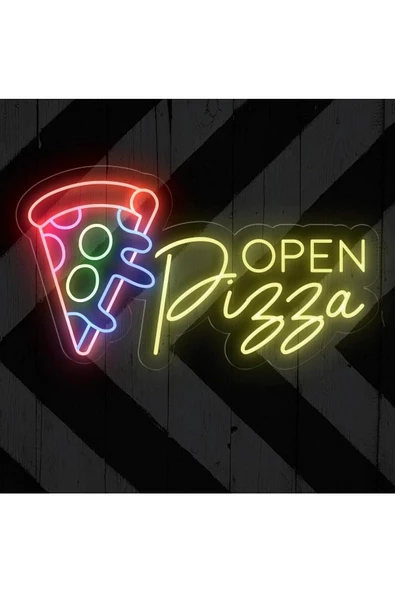 Twins Led Aydınlatma OPEN Pizza Yazılı Neon Tabela ürün görseli 1