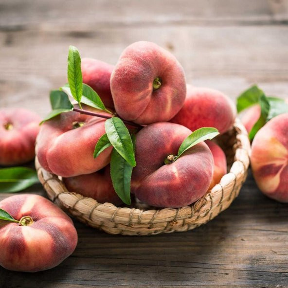 Tüplü Akıllı Ağaç Bol Verimli Tam Bodur Paraguaya Basık Şeftali Fidanı ürün görseli 1