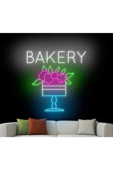 Twins Led Aydınlatma BAKERY Yazılı ve Şekilli Neon Tabela ürün görseli 1