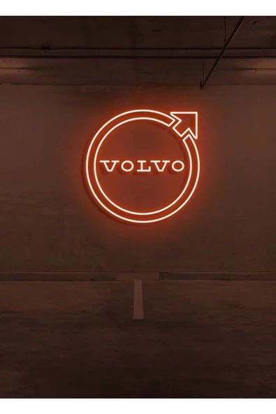 Twins Led Aydınlatma Rent A Carlara Özel VOLVO Logo Neon Tabela