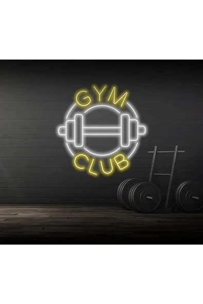 Twins Led Aydınlatma GYM CLUB Yazılı ve Şekilli Neon Tabela ürün görseli