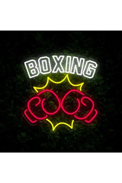 Twins Led Aydınlatma BOXING Yazılı ve Şekilli Neon Tabela - Resim 3