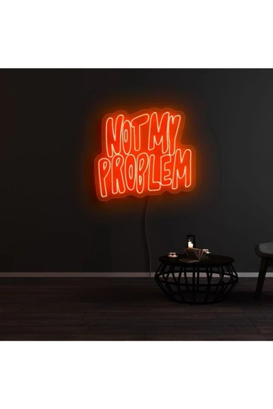 Twins Led Aydınlatma NOT MY PROBLEM Yazılı Neon Tabela ürün görseli 1