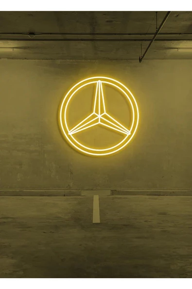 Twins Led Aydınlatma Rent A Carlara Özel Mercedes Logo Neon Tabela ürün görseli 1