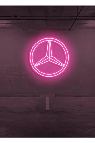 Twins Led Aydınlatma Rent A Carlara Özel Mercedes Logo Neon Tabela ürün görseli 1