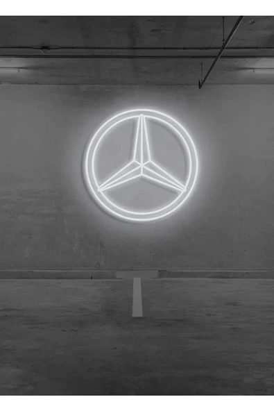 Twins Led Aydınlatma Rent A Carlara Özel Mercedes Logo Neon Tabela