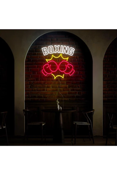 Twins Led Aydınlatma BOXING Yazılı ve Şekilli Neon Tabela ürün görseli