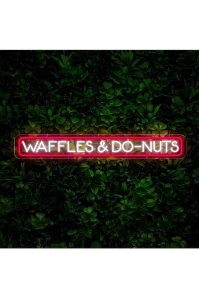 Twins Led Aydınlatma WAFFLES & DO-NUTS Yazılı Neon Tabela