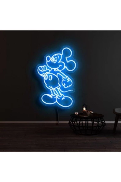 Twins Led Aydınlatma Mickey Mouse Figürlü Dekoratif Neon Tabela ürün görseli 1