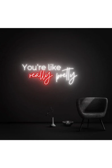 Twins Led Aydınlatma You're like really pretty Yazılı Neon Tabela ürün görseli 1