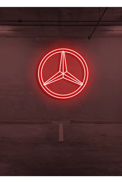 Twins Led Aydınlatma Rent A Carlara Özel Mercedes Logo Neon Tabela - 1