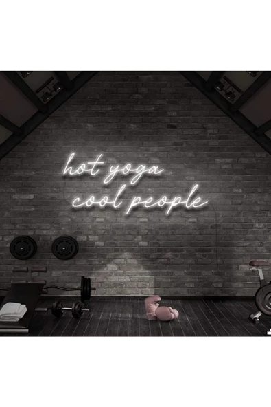Twins Led Aydınlatma Hot Yoga Cool People Yazılı Neon Tabela