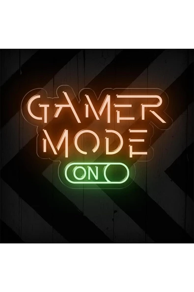 Twins Led Aydınlatma GAMER MODE ON Yazılı ve Şekilli Neon Tabela ürün görseli