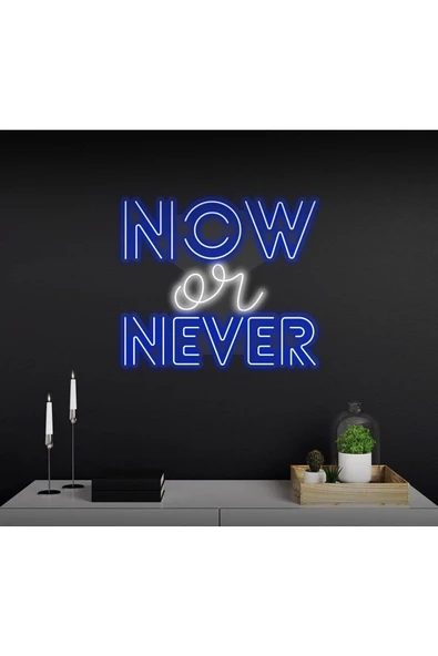 Twins Led Aydınlatma NOW or NEVER Yazılı Neon Tabela