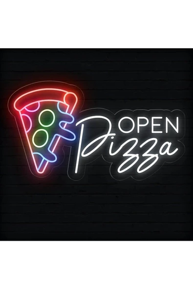 Twins Led Aydınlatma OPEN Pizza Yazılı Neon Tabela ürün görseli 1