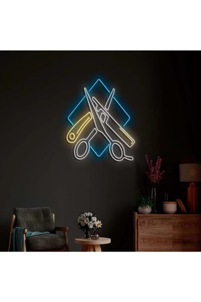 Twins Led Aydınlatma Barber Shop Neon Tabela