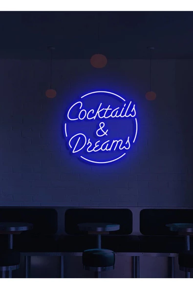 Twins Led Aydınlatma Coctails & Dreams Yazılı Neon Tabela ürün görseli 1